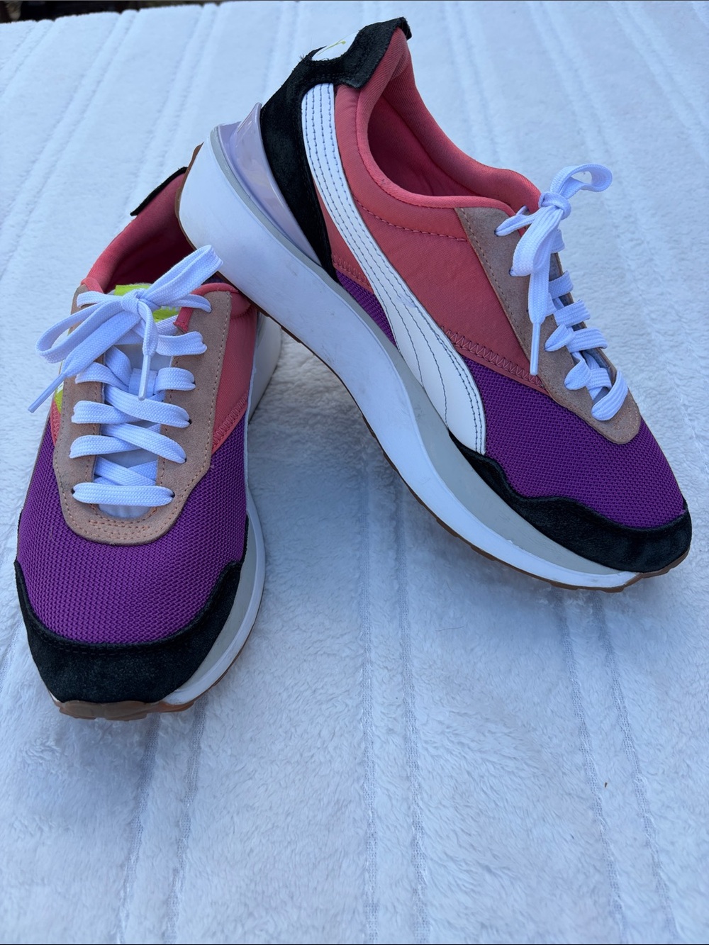 Puma Coral and Purple Sneakers Size 7.5
